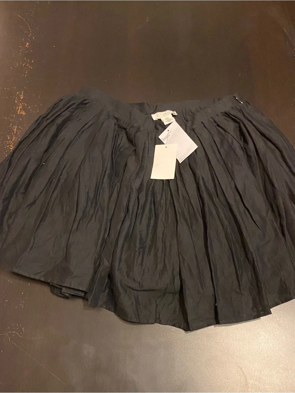 H&M Black Circle Skirt with Pleats
